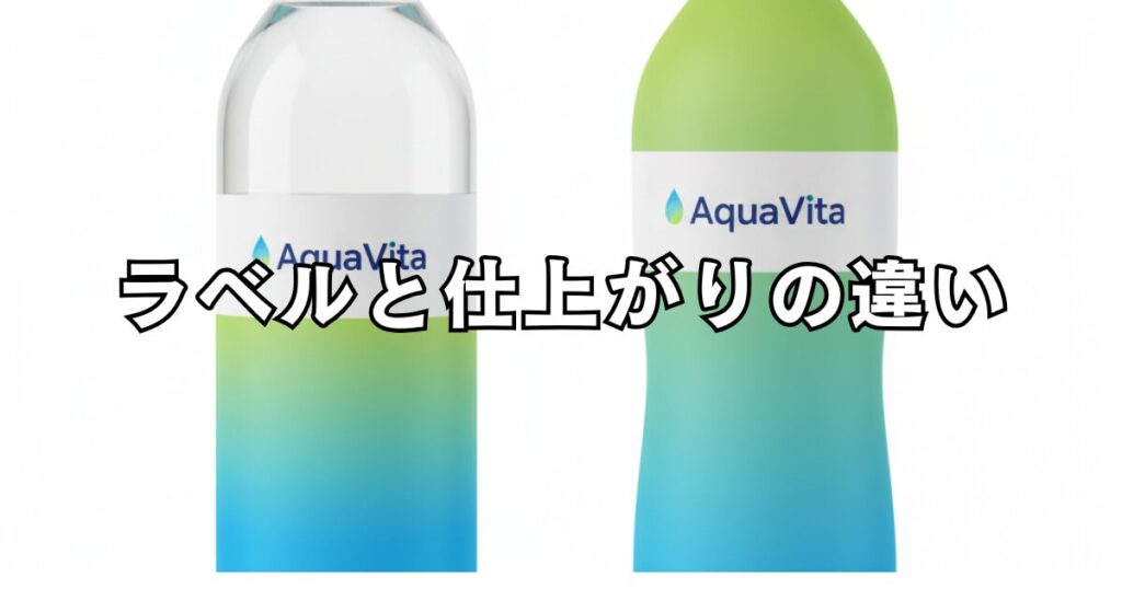 ラベルと仕上がりの違い