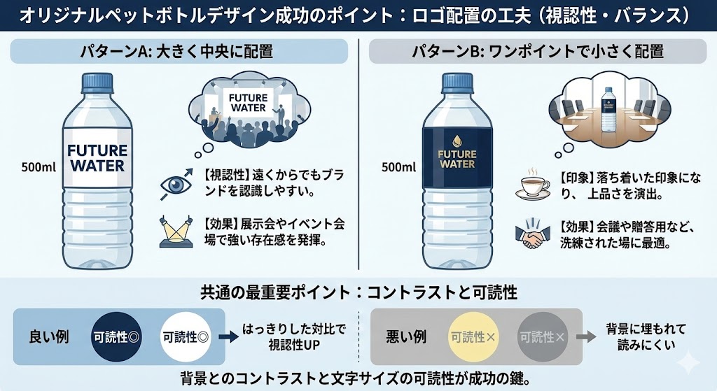 ロゴ配置の工夫（視認性・バランス）